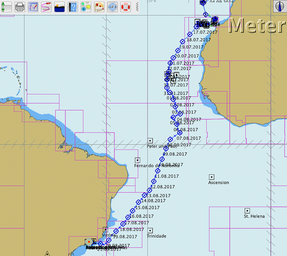 Die Route nach Brasilien